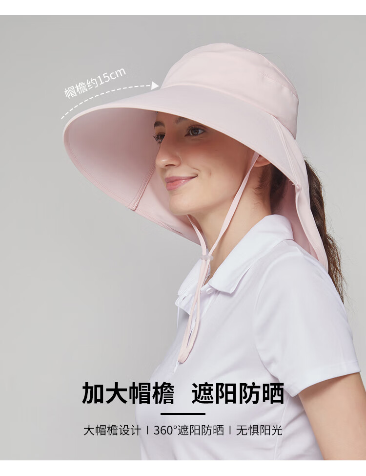 Shanghai Story Women's Sunshade Hat Spring Summer Sun Protection Magic Tape Open Top Hat Outdoor Face Cover Neck Protection Wide Brim Mountaineering Cooling Hat Gift for Girlfriend 4