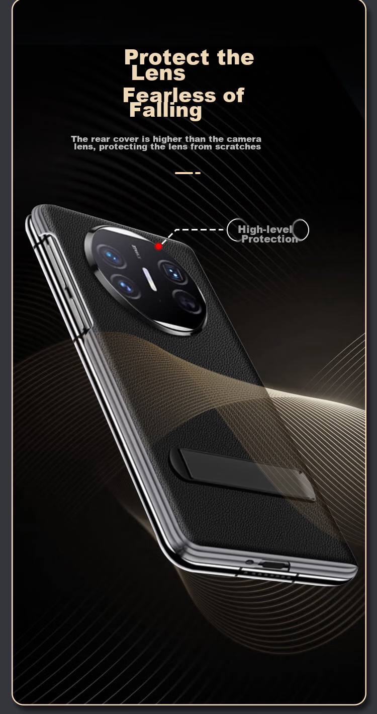 KOOLIFE Genuine Leather Case for Huawei Mate X5, Classic Edition Protective Cover, Full Protection Shockproof Huawei Foldable Screen Case with Flip Smart View Window, High-End Design for Men And Wome 7