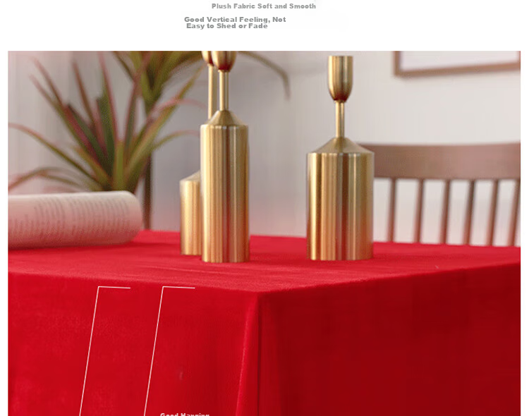Jidukongjian Red Cloth Unveiling Ceremony, Housewarming Opening Decoration, Wedding Supplies, Bright Red Cloth, Buddhist Cloth, Ribbon-Cutting Velvet Fabric, 1.6*1m 3