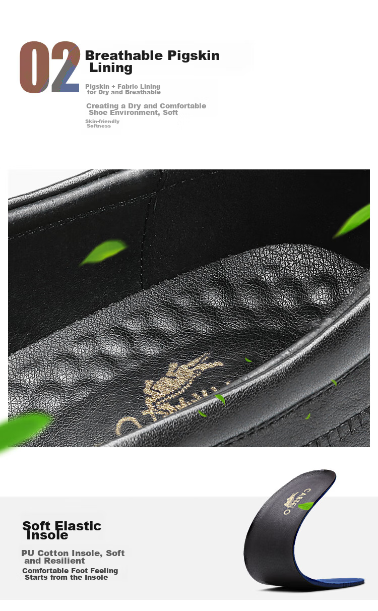 CARTELO Leather Shoes for Men, Slip-On, Casual Business Style, New Soft-Soled Formal Shoes for Middle-Aged Fathers, Breathable for Autumn And Winter Seasons 7