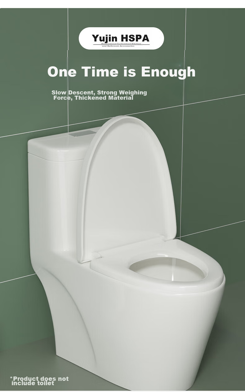 HSPA Toilet Seat, Universal Toilet Cover, Large V-Shaped Thickened One-Key Quick-Release Toilet Ring, Bathroom Toilet Accessories 1137 3