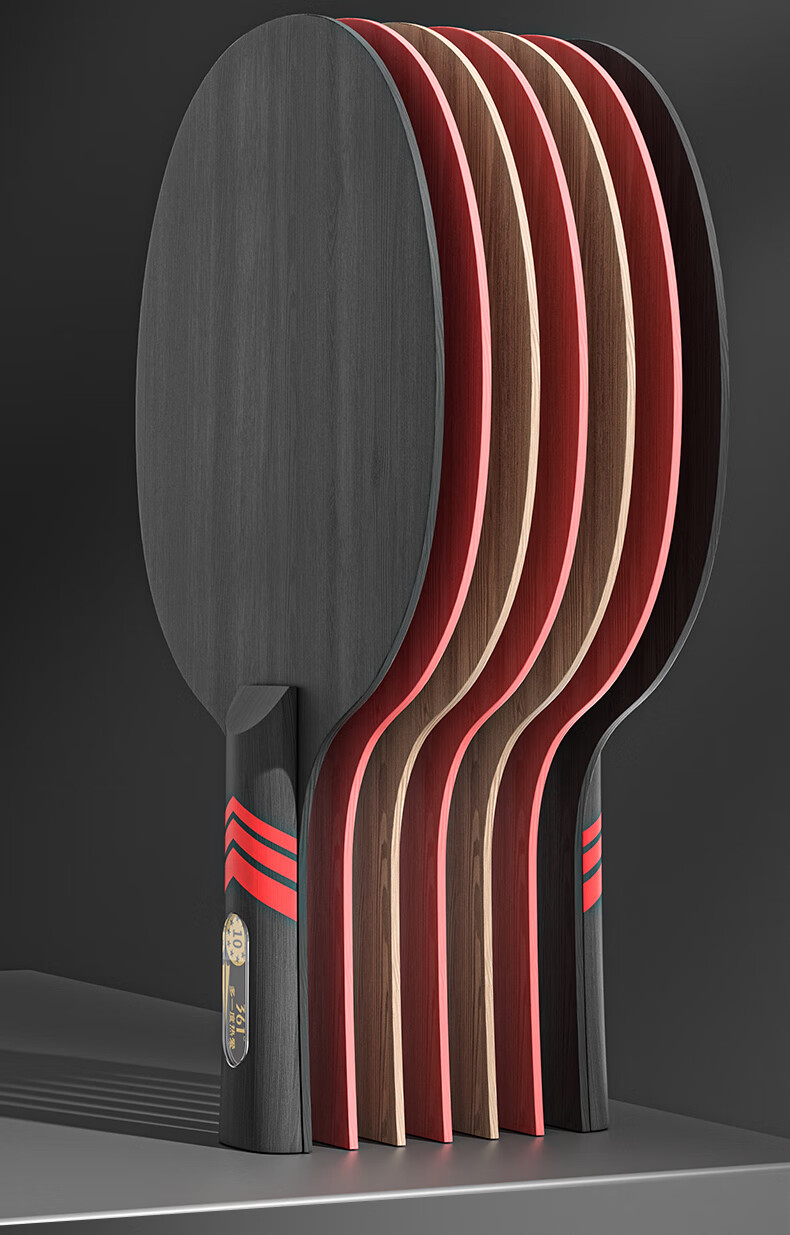 361° Table Tennis Racket, Straight Handle Or Penhold Grip, Professional Adult Competition Training, Double-Sided Reverse Rubber, Single Racket Set 5