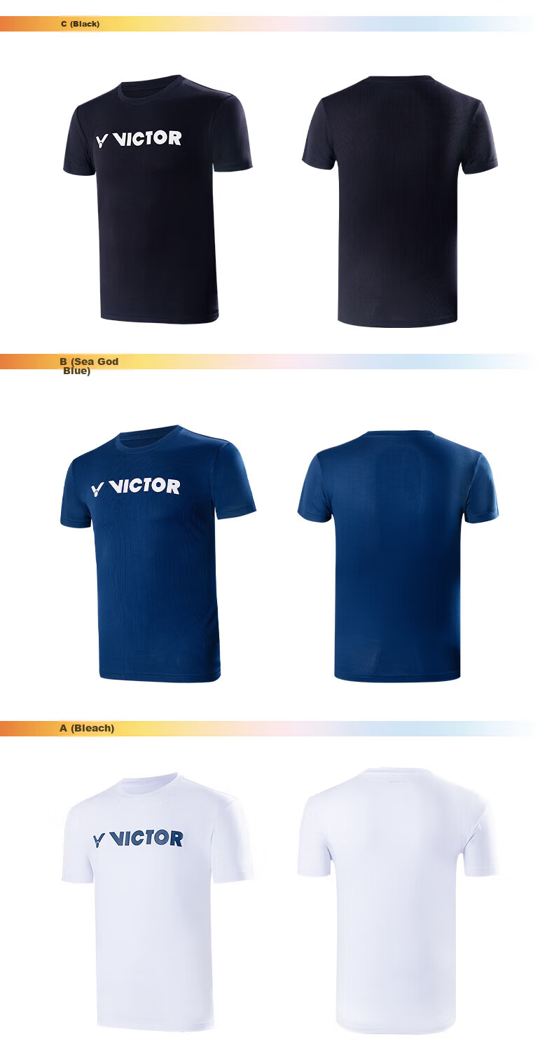 VICTOR Badminton Shirt for Men, Training Wear, Quick-Dry Breathable T-Shirt T-40050, Lotus Pink, Size L 8