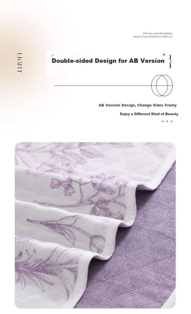 KING SHORE All-Cotton Antibacterial Towel Blanket, Six-Layer Gauze Quilt, Summer Air Conditioning Cover Blanket, Nap Blanket, Ruxiao, 200*240cm 8