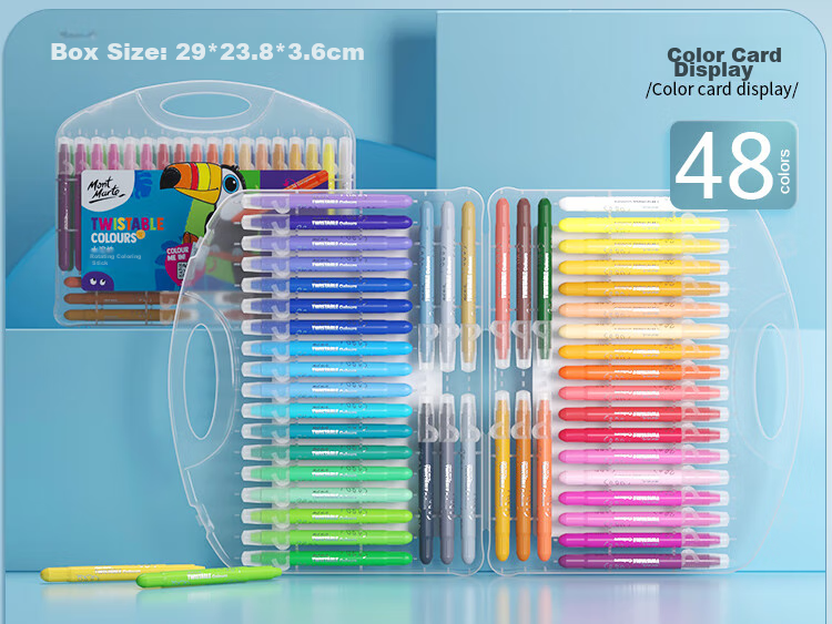 [Low Price Online] Mont Marte (Mont Marte) Colorful Sticks 3-Pack, Drawing Sticks, Rotating Crayons, Children's Oil Pastels, Non-Staining Drawing Sticks Set, Kindergarten Painting Kit Refill P-NX Art Sketching 31