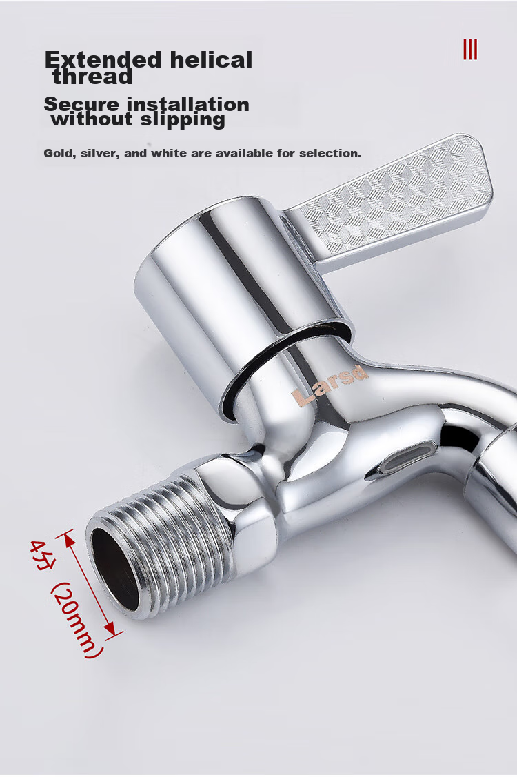 Larsd Mop Sink Faucet, Single Cold Quick-Open Tap, Extended Faucet for Mop Sink 10