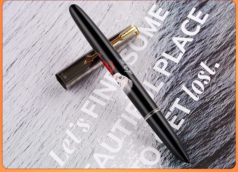 HERO Fountain Pen, Upgraded Version for Students, Black, Iridium Nib Ink Pen for Daily Writing And Calligraphy Practice, EF Tip, Transparent Packaging Box 15