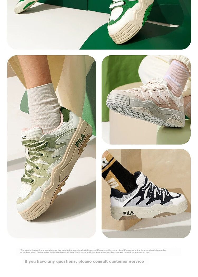FILA Colorful Shoes | Women's Sneakers, Breathable Casual Thick-Soled Heightening Shoes, Urban Walking Shoes 16