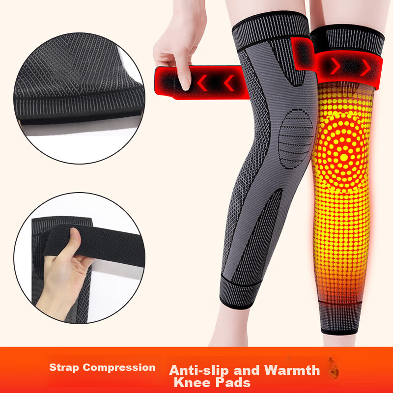 Chidong Knee Brace for Warmth, Arthritis Support for Men And Women, Extended Cold-Proof Compression Bandage, Elderly Anti-Cold Leg Support, Extended Version M