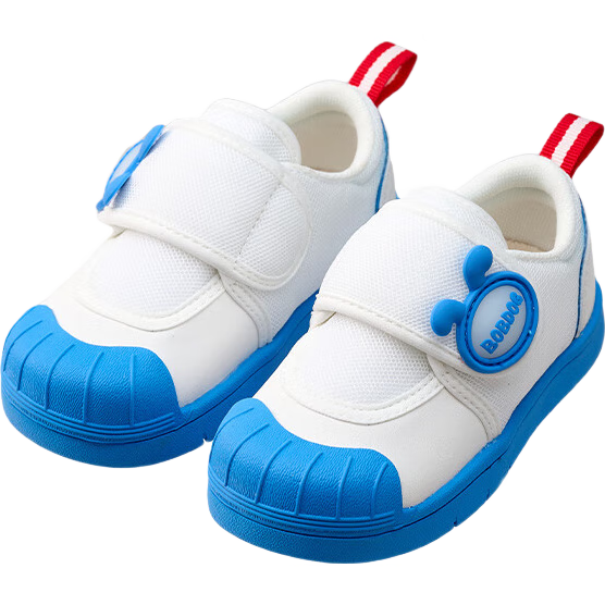 BOBDOG Children's Shoes, Kindergarten Indoor Shoes, White Sneakers, Toddler Walking Shoes for Boys And Girls, Non-Slip Children's Shoes, Blue, Size 29