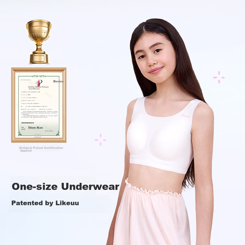 Like UU, Teenage Girls' Underwear for Middle And High School Students, One-Size Three-Stage Bra for Pubescent Girls, Children's Underwear
