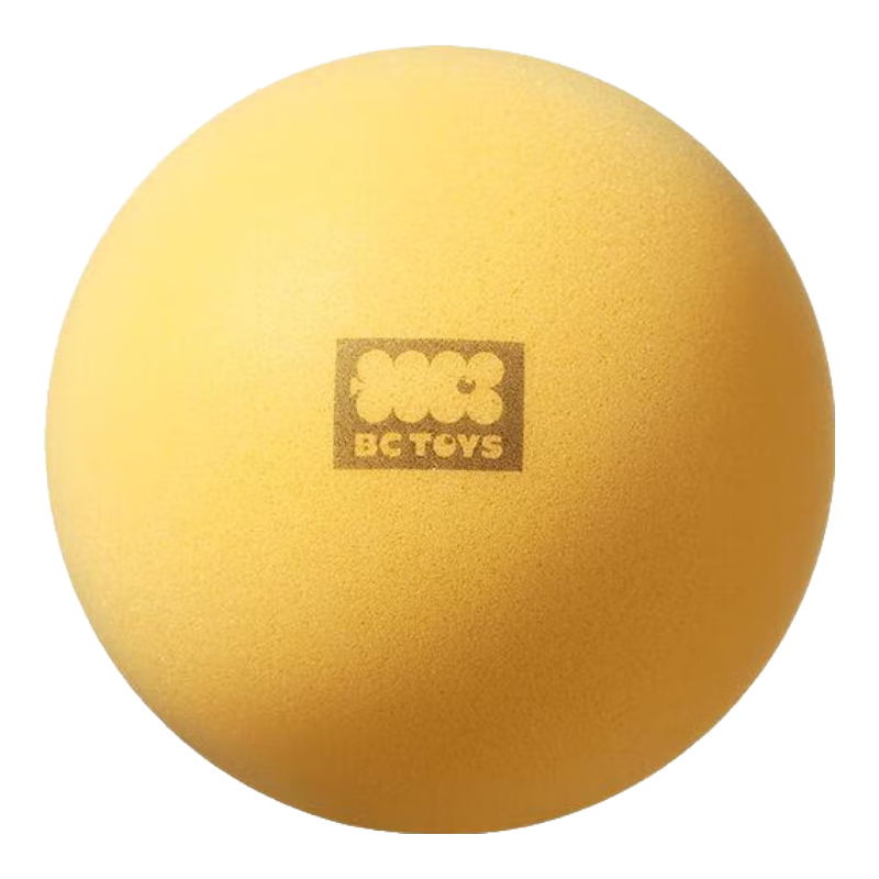 Babycare &bctoys Children's Pat Ball, Silent Elastic Training Ball for Kids, Yellow Toy