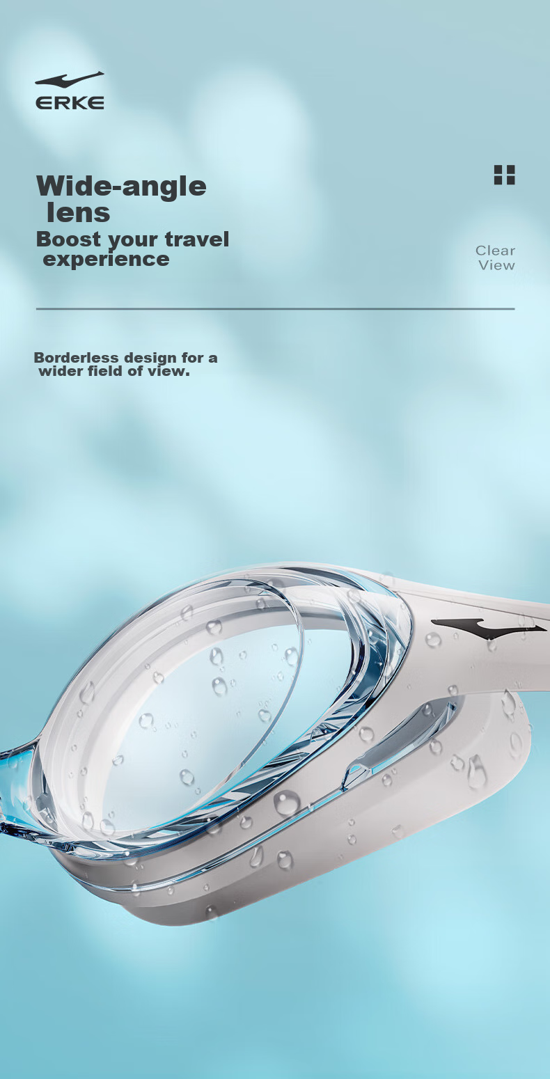 ERKE Swimming Goggles, Waterproof And Anti-Fog, for Men And Women, High-Definition Myopia Swimming Goggles, Professional Sports White for Swimming And Diving, -6.00 Diopters 4