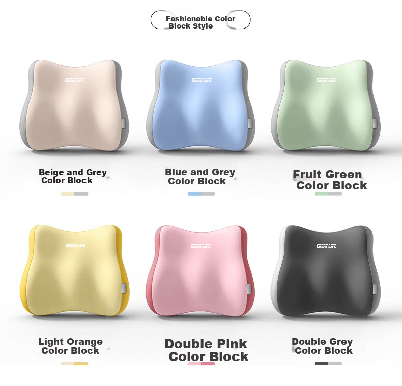 GREAT LIFE Lumbar Support Pillow Office Waist Cushion Long Sitting Backrest Chair Car Seat Waist Pad Driver Cushion 19