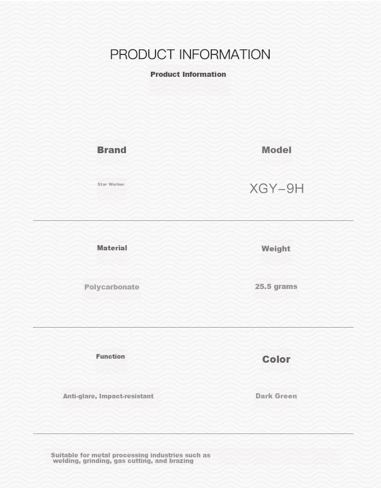 XINGGONG Welding Goggles, Welder's Glasses, Industrial Cutting Protection, Anti-Glare, Anti-Blinding Laser Welding Safety Glasses XGY-9H 11