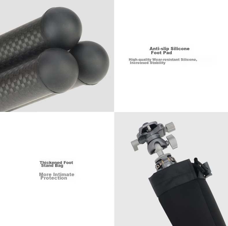 Benro SC05K Mini Professional Carbon Fiber Desktop Tripod, Macro Climbing DSLR Mirrorless Camera Lightweight Portable Gimbal Phone Clamp Vlog Tripod Kit 20