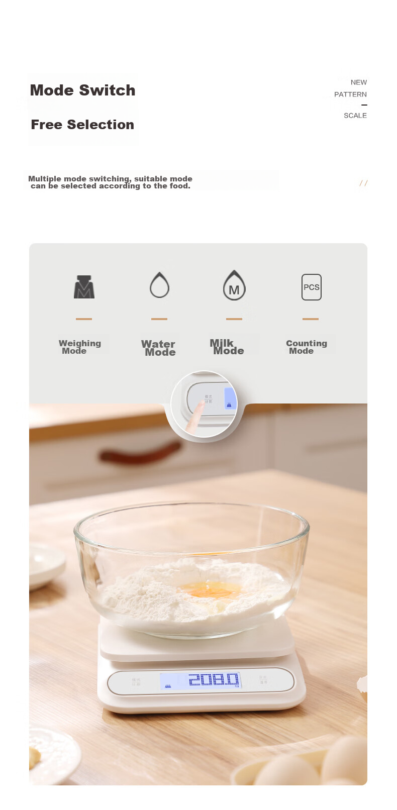Xiangshan Electronic Scale, Waterproof Kitchen Scale IPX6, Coffee Scale, Baking Scale, 0.1g High Precision, Rechargeable Model 13