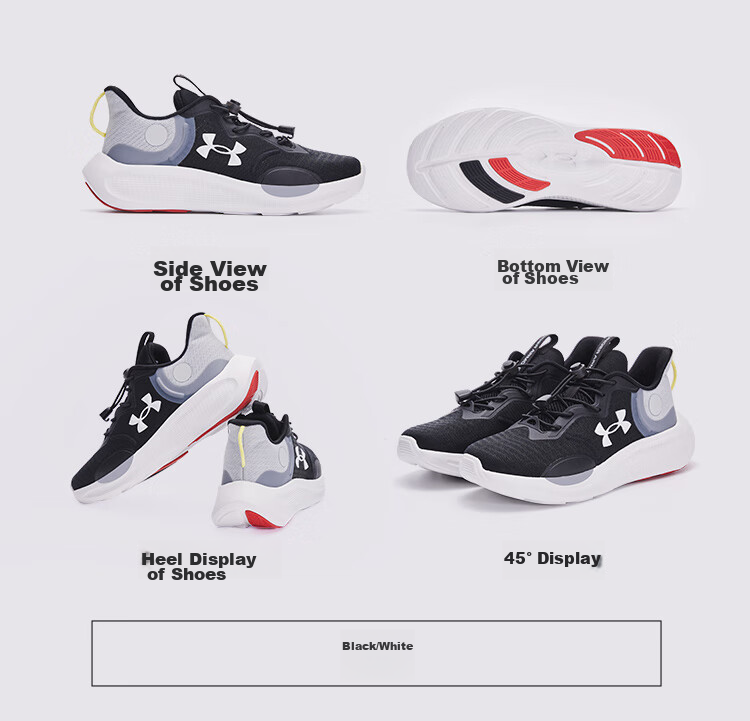 Under Armour Children's Shock-Absorbing Non-Slip Exam Shoes for Older Boys, Breathable Lace-Up Running Shoes 18