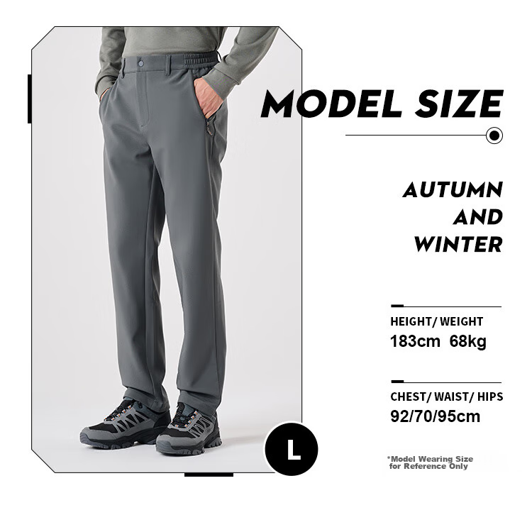 TOREAD Men's Softshell Pants Autumn Winter 2025 Outdoor Windproof Breathable Fleece Lined Thermal Hiking Trousers TAMMCN91861 12