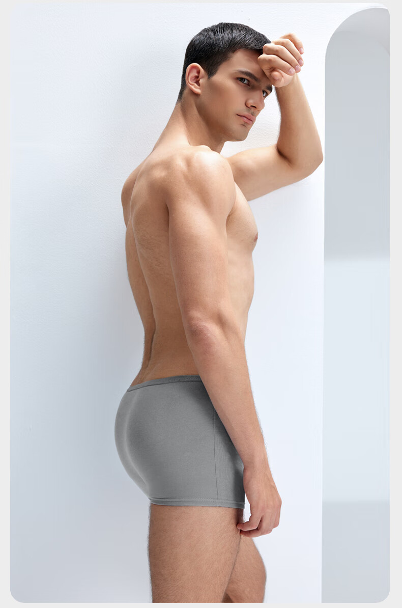 Briars Disposable Men's Boxer Briefs, Pure Cotton, Sterilized, No-Wash, Travel-Friendly, Portable, 8-Pack, Gray, 2XL 1