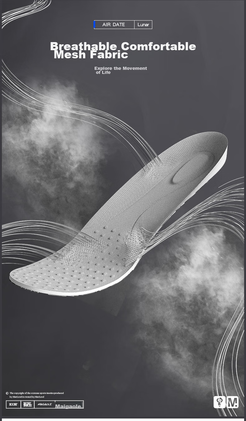 Maigaole Luna Air Cushion ZOOM Player Edition Basketball Shoe Insoles, High-Elasticity Shock-Absorbing, Thickened Sports Air-date 37-38 9