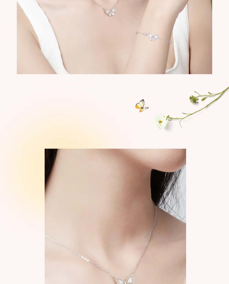 Fanci Flowing Light Butterfly Necklace for Women, Luxurious And Elegant Birthday Gift for Girls, Friends, Or Family Members 2