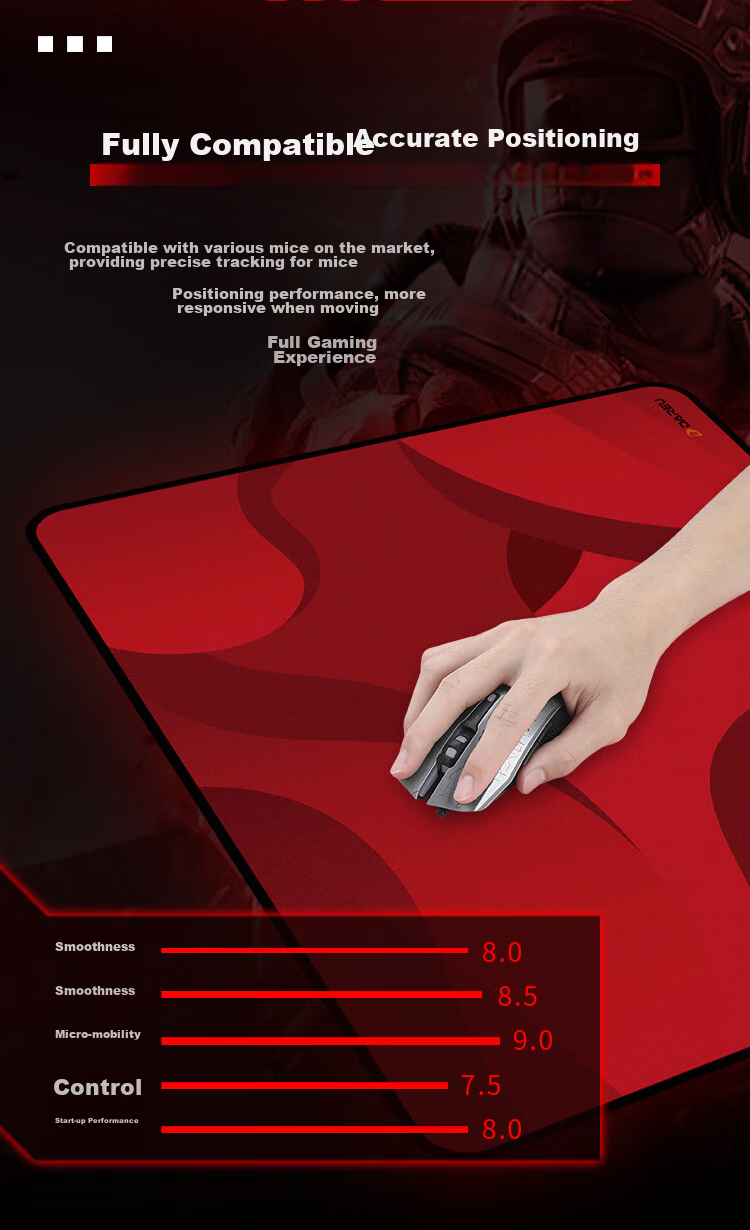 Dareu Gaming Mouse Pad Large FPS Saturn Balanced Control Mat 460x400x4mm Thickened Edges CS:GO/WASD Desk Mat 4