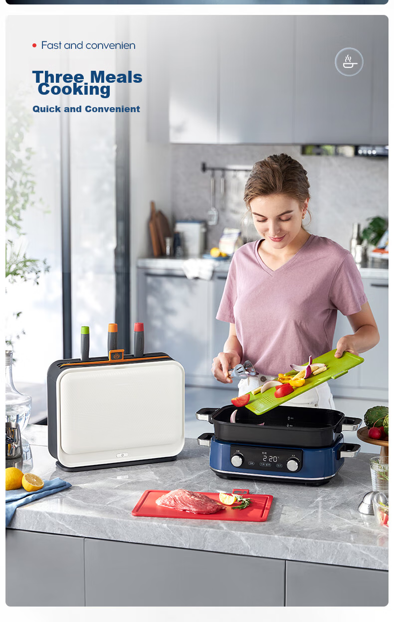 Morphyrichards Disinfection Knife Holder Third Generation, Classified Cutting Board, Knives, Chopping Board, Chopsticks, UV Sterilization And Drying All-In Machine, Six Knives Three Boards Set MR1002, One's Member 19