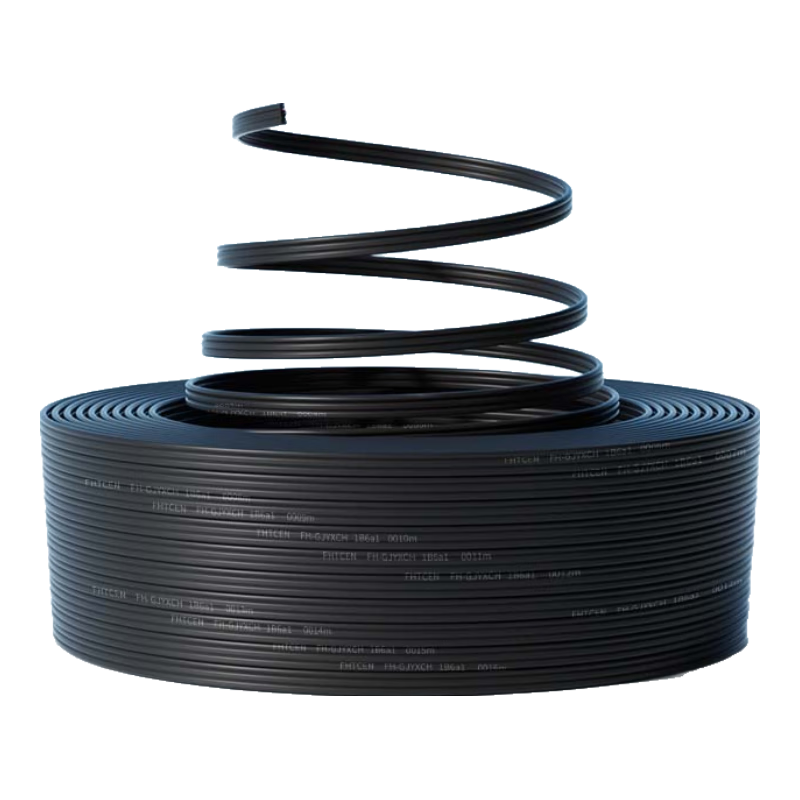 FiberHome Tiancheng Telecom-Grade Outdoor Fiber Optic Drop Cable Butterfly Type Single-Mode 2-Core 3-Steel Wire Black GJYXCH Outdoor Drop Cable FTTH Network
