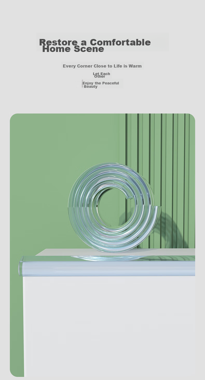 EUDEMON Transparent Anti-Collision Strip Wall Corner Guard Edge Protector for Children's Safety Table Corners Kindergarten Protection Strip 2 Meters 1 Piece 10