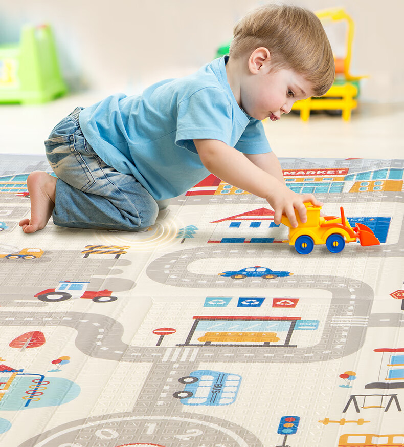 Babybox EPE Crawling Mat Baby Anti-Fall Play Mat Children's Interlocking Foam Floor Mat 6 Pieces 2CM Thickened 12