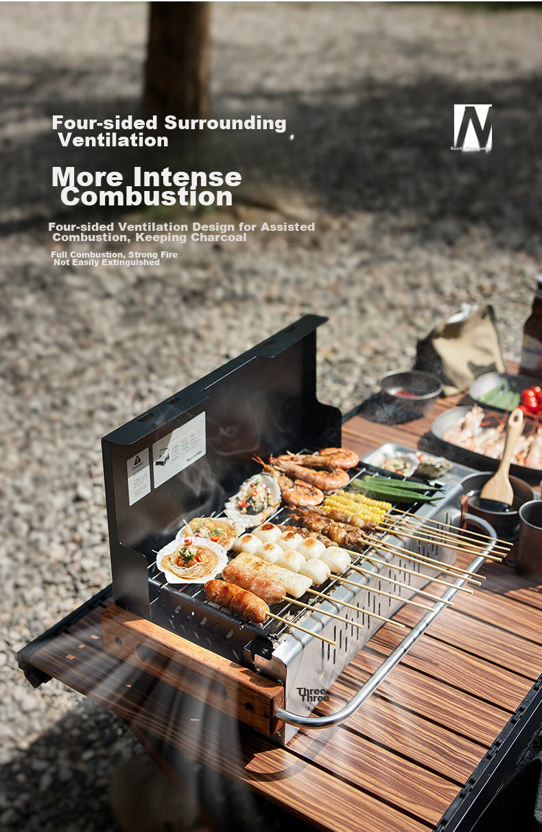 Naturehike Portable Charcoal Grill for Outdoor Camping, Travel And Picnics, Black 13