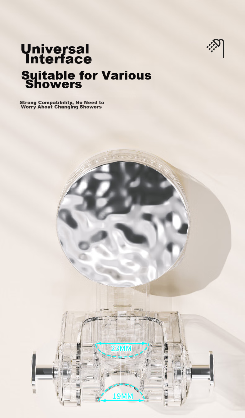 JEKO&JEKO Shower Head Holder, Suction Cup Adjustable, ABS Material, No Drilling Required, Wall-Friendly, Movable, Adhesive-Free, Shower Head Bracket 5
