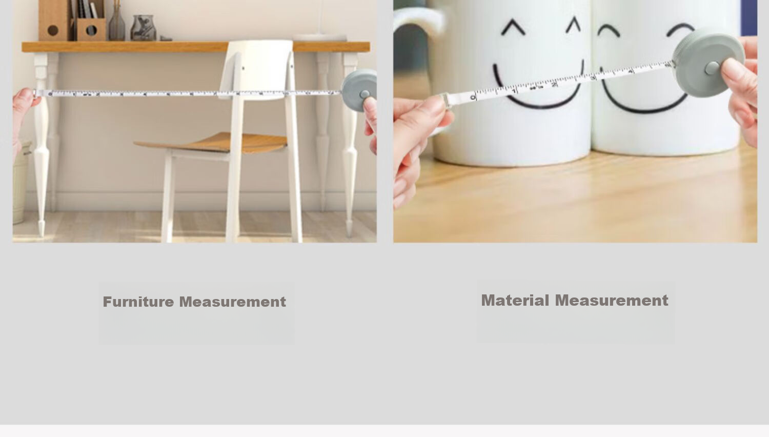 Ouliwen Mini Tape Measure for Students to Measure Height And Body Dimensions, Soft Tape with Automatic Retractable Design for Easy Measurement, Simple White Color 3