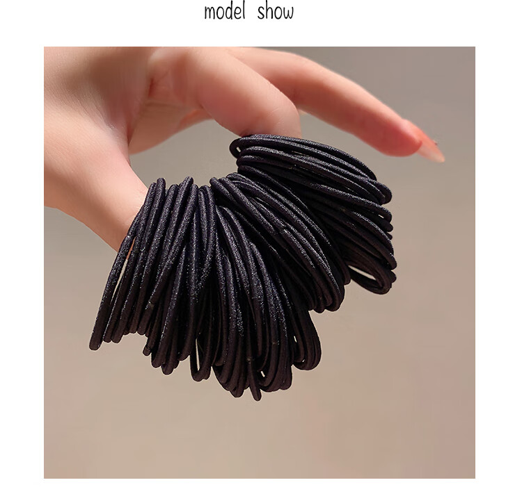 Chense Hair Ties [50 Pieces], Women's High Ponytail Hair Bands, Elastic Rubber Bands for Styling Hair 2