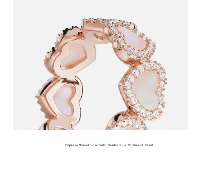 APM Monaco Pearl Mother-Of Heart Ring, Couple Rings, Gift for Girlfriend Or Wife 4