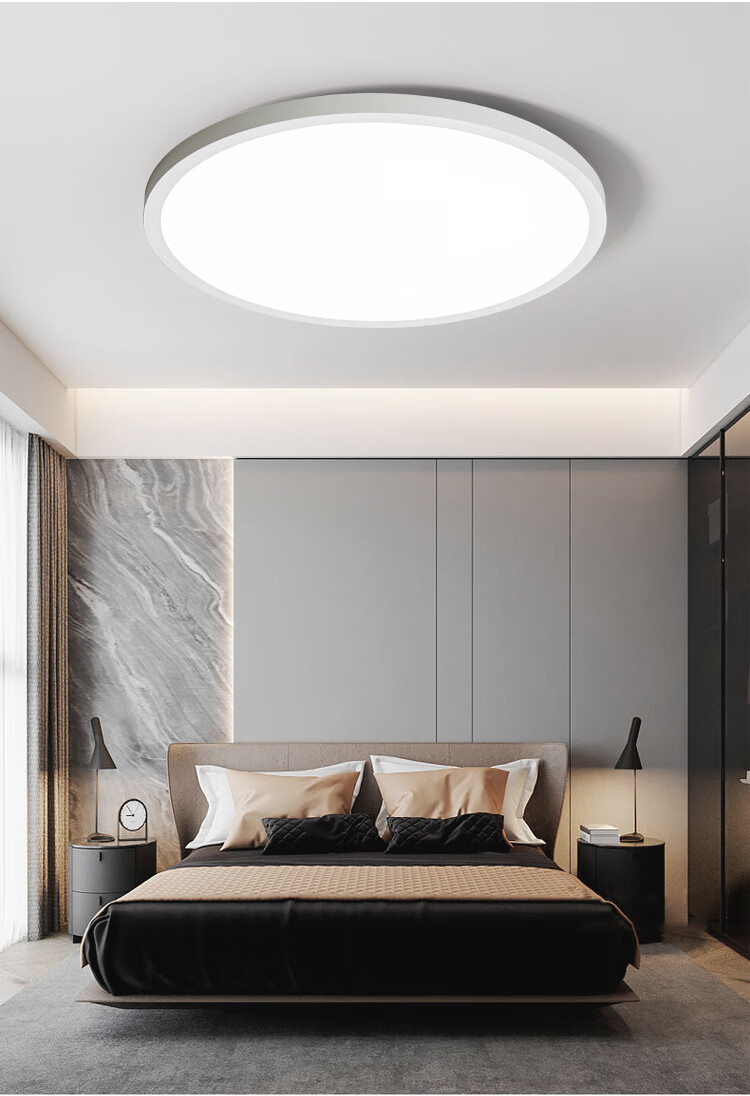 Foshanzhaoming LED Ceiling Light, Bedroom Lamp with Low Blue Light for Eye Protection, High Color Rendering Index, Space-Saving Design, 36W Children's Light 15