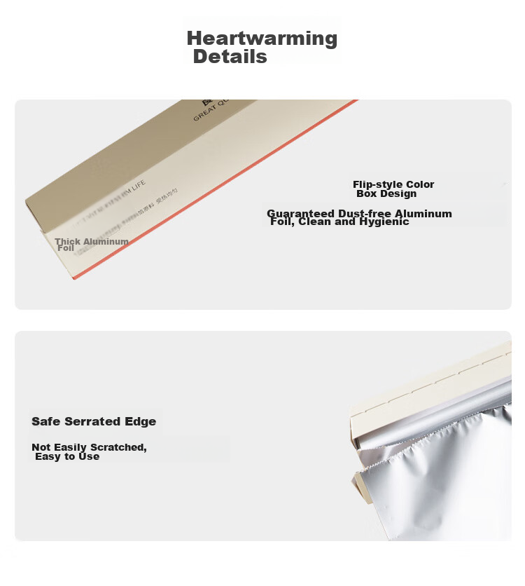 JD Original Aluminum Foil for Oven And Air Fryer, Thickened Aluminum Foil Roll for Barbecue, Camping, Baking [20 Meters × 30cm] 10