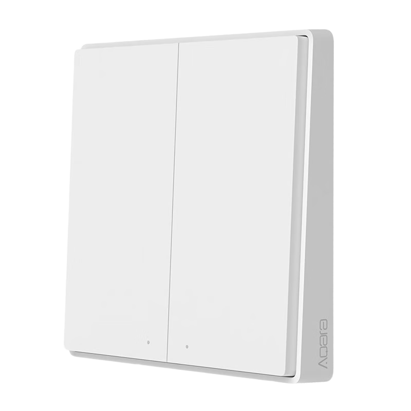 Aqara Wireless Switch D1 Dual Button, Freely Adhesive, Connected to Mijia APP/Apple HomeKit, White