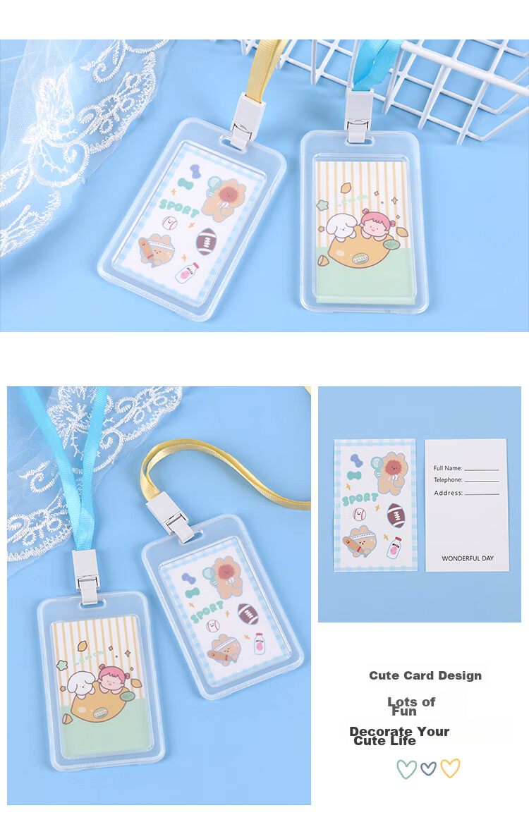 TaTanice ID Holder Card Sleeve, Creative Work Badge Push-Pull Card Sleeve for Students' Meal Cards And IDs, Bank Cards, Work Permits, Door Plates, Protective Card Sleeves, Transparent Deep Black Crocodile Patter 3