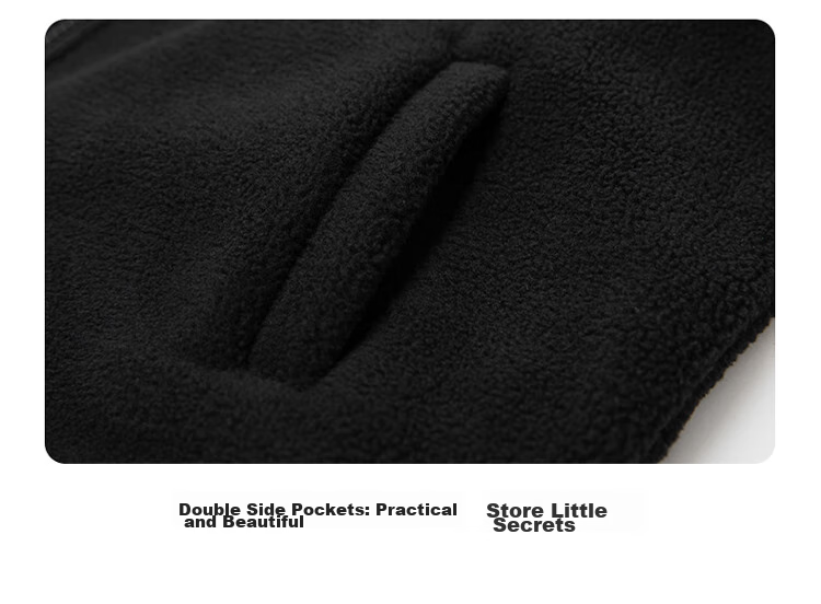 Zuoxi Children's Fleece Jacket, Boys' Outerwear, 2026 New Style, Spring Wear for Boys, Inner Layer Sportswear, Black, Size 120 10