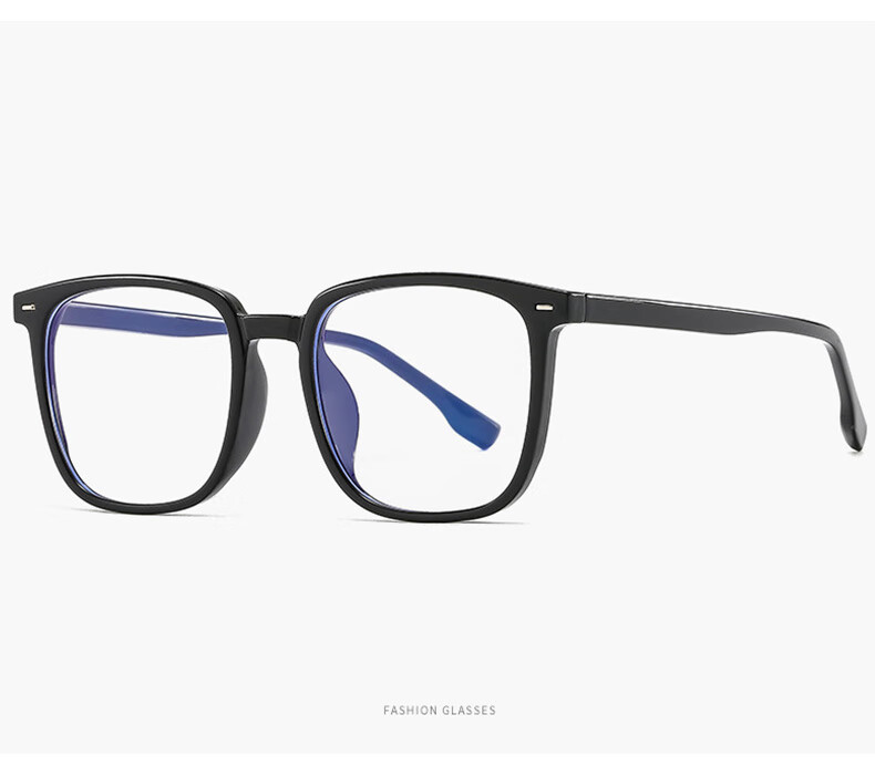 LESCA LUNETIER Gm Black Frame Glasses for Men, Prescription Available, Square Thick Frame, Cool And Stylish, Anti-Blue Light, Large Face, Non-Prescription Eyewear 12