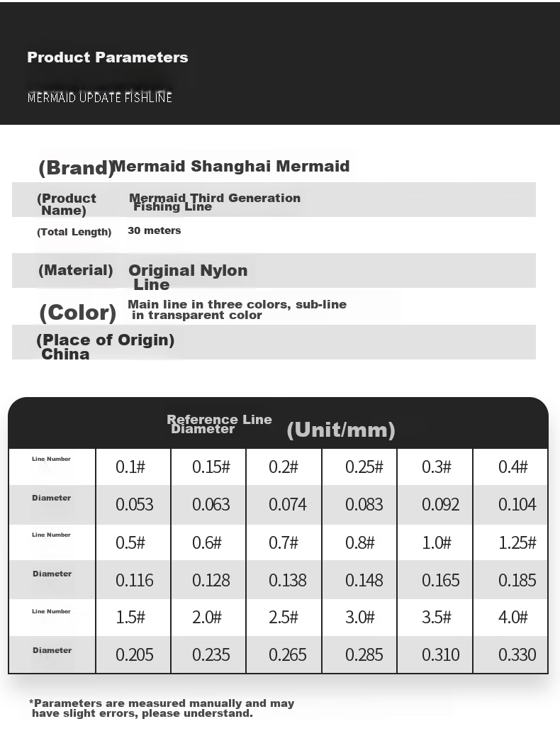 Mermaid Fishing Line Main Line And Leader Set, Competitive Fishing Line, Platform Fishing Line, Third Generation Fishing Line, 30 Meters, Three Colors, Leader Line 1.0 11