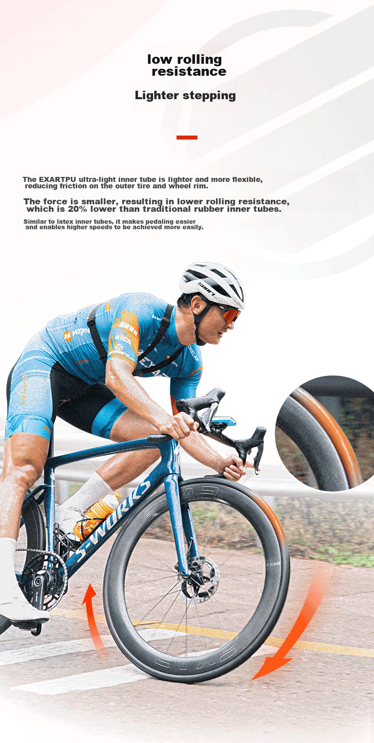 Magene Exar Tube 700c TPU Inner Tube, Road Bicycle Ultra-Light Tire, Presta Valve Inner Tube, Bicycle Accessories 6