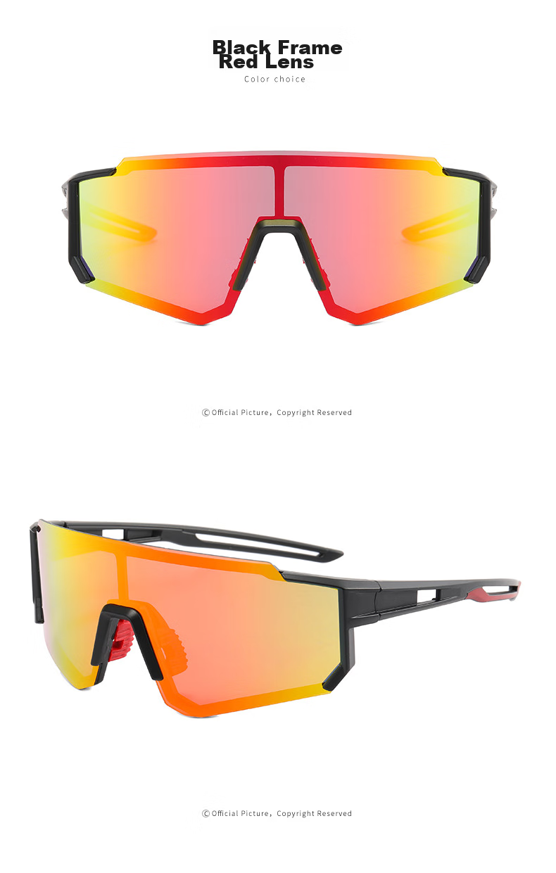 BIKEBROS Polarized Cycling Glasses with Prescription Lenses for Men And Women, Sports Outdoor Windproof Sandproof Bicycle Glasses for Fishing Trips Travel High Definition Glasses [Polarized Black Frame with Red Coating] 14