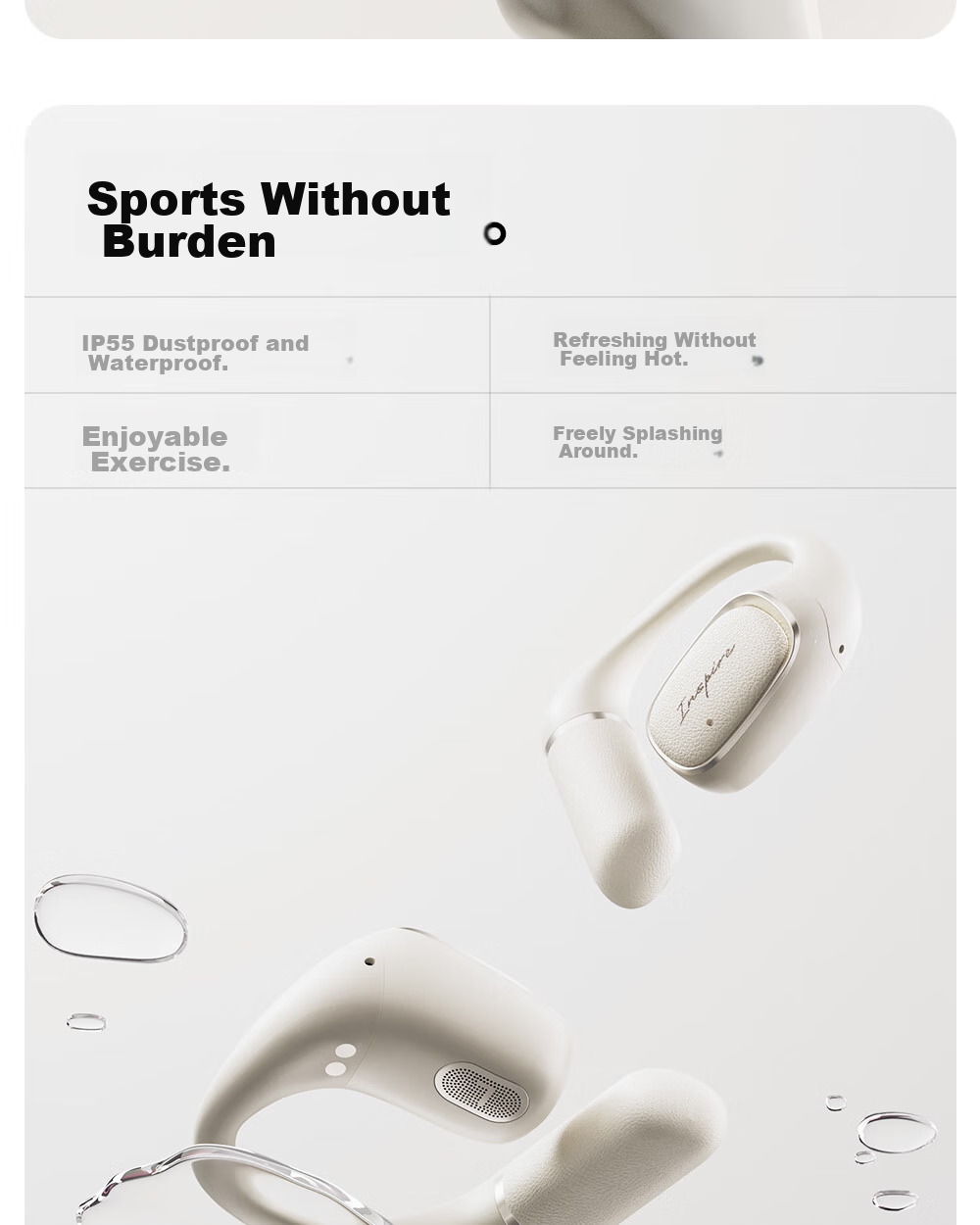 EDIFIER Evo Open Bluetooth Headphones, Open-Style Sports Earphones, Long Battery Life, Comfortable And Secure Fit, Spatial Audio, Call Noise Reduction, Mother-Of White, Graduation Gift 26