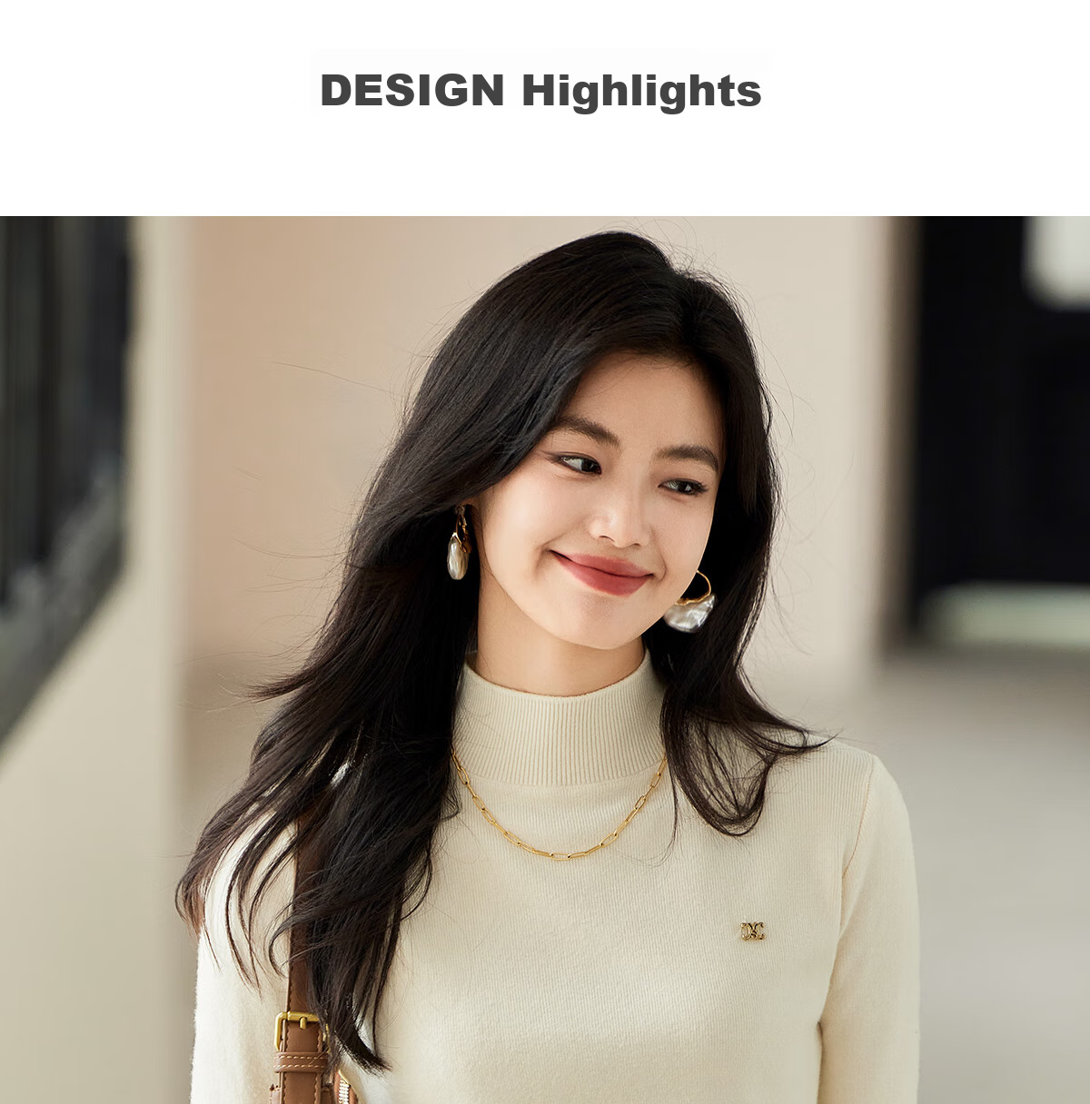 Taxiang Women's Semi-Turtleneck Knit Sweater, Autumn And Winter Inner Layering Solid Color Slim-Fit Pullover Sweater T143Z3040 7