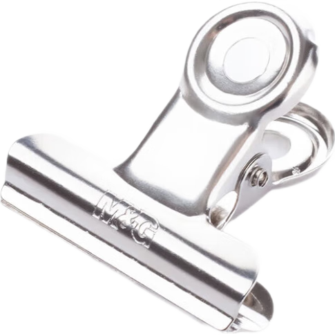 M&G Stationery Popular Product, 29mm Silver Round Binder Clips, Office Document Organizer Clips, Financial Bill Clips, Pack of 6, ABS92641