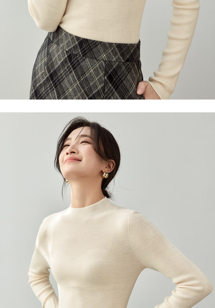 Sentubila Autumn Base Layer Simple Elegant Knit Sweater for Women, Stylish And Youthful Top 10