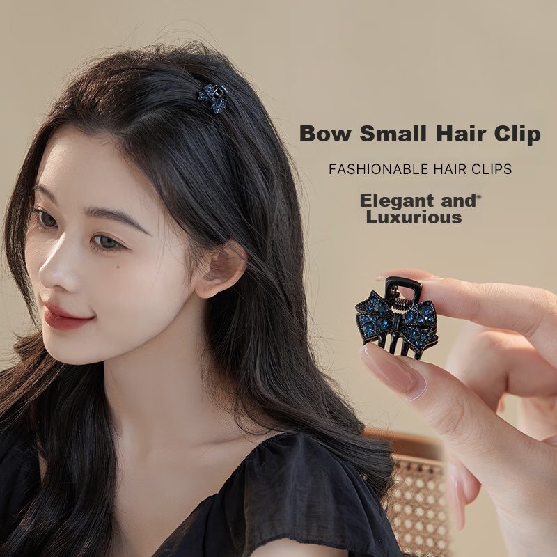 CHIMERA Side Hair Clip, Forehead Bangs Claw Clip, Rhinestone Hair Claw, Flyaway Hair Fixer, Small Hair Accessory, Birthday Gift for Wome